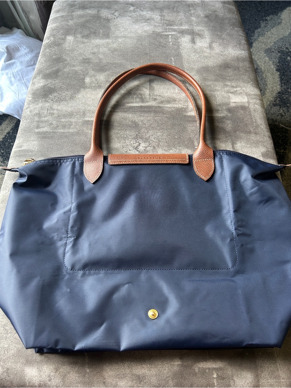 Longchamp Le Pliage Medium Marine Navy Blue Good used condition Nylon - Picture 4 of 14